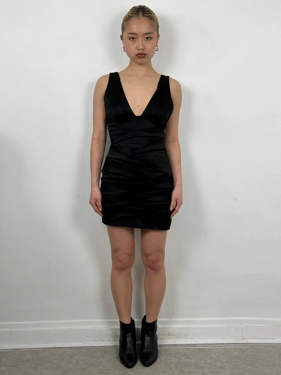 2000s Robero Cavalli Black Silk Dress xPmeuyY 1