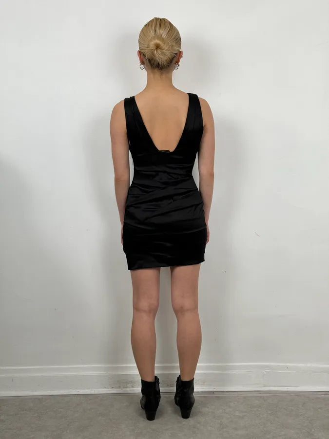 2000s Robero Cavalli Black Silk Dress – Dolce Vita Hub