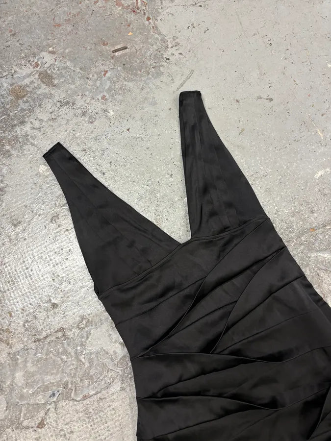 2000s Robero Cavalli Black Silk Dress xPmeuyY 2