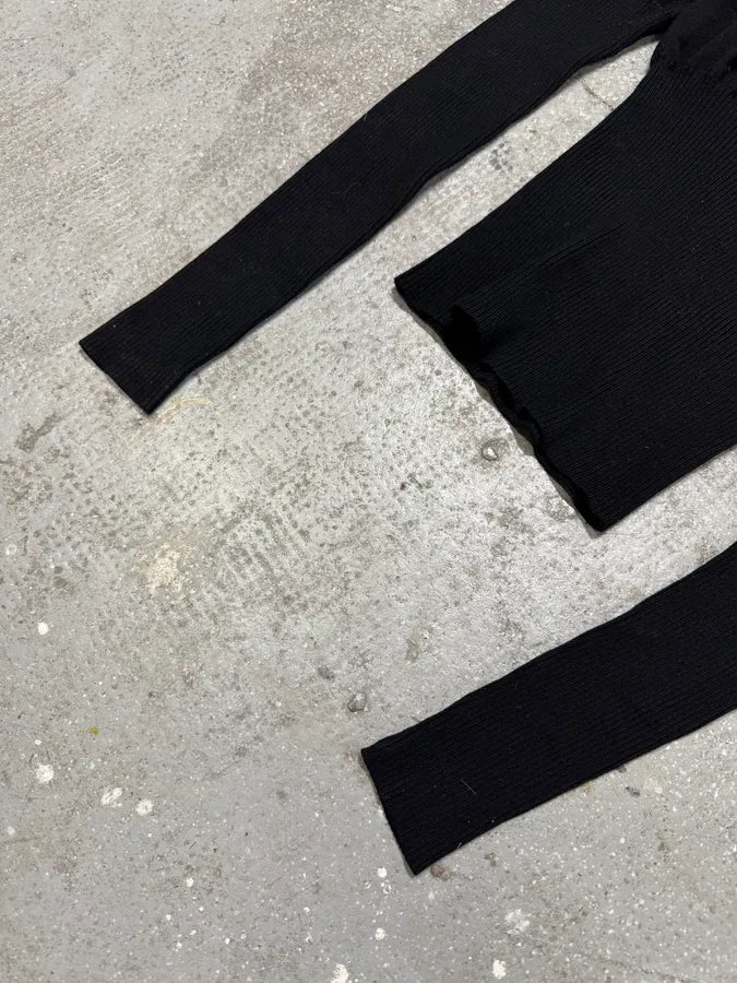 2000s Robero Cavalli Mink Fur Black Silk Top BjmSLuq 2