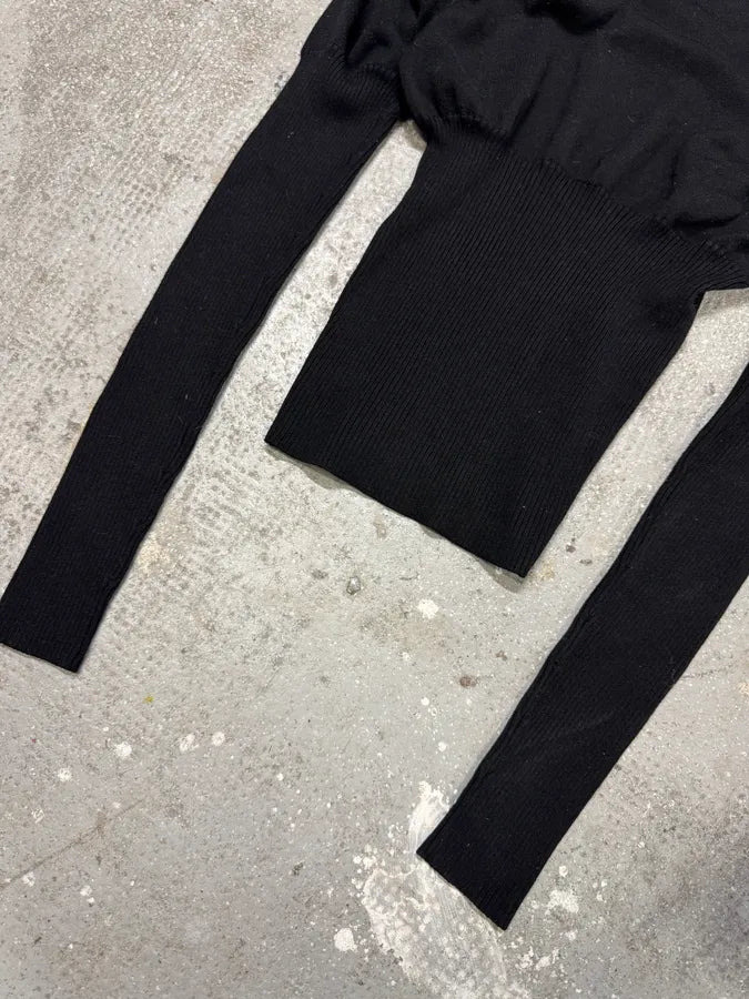 2000s Robero Cavalli Mink Fur Black Silk Top BjmSLuq 4