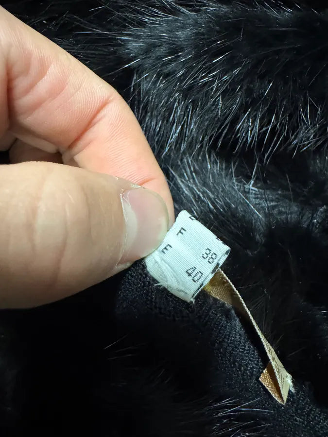 2000s Robero Cavalli Mink Fur Black Silk Top BjmSLuq 7