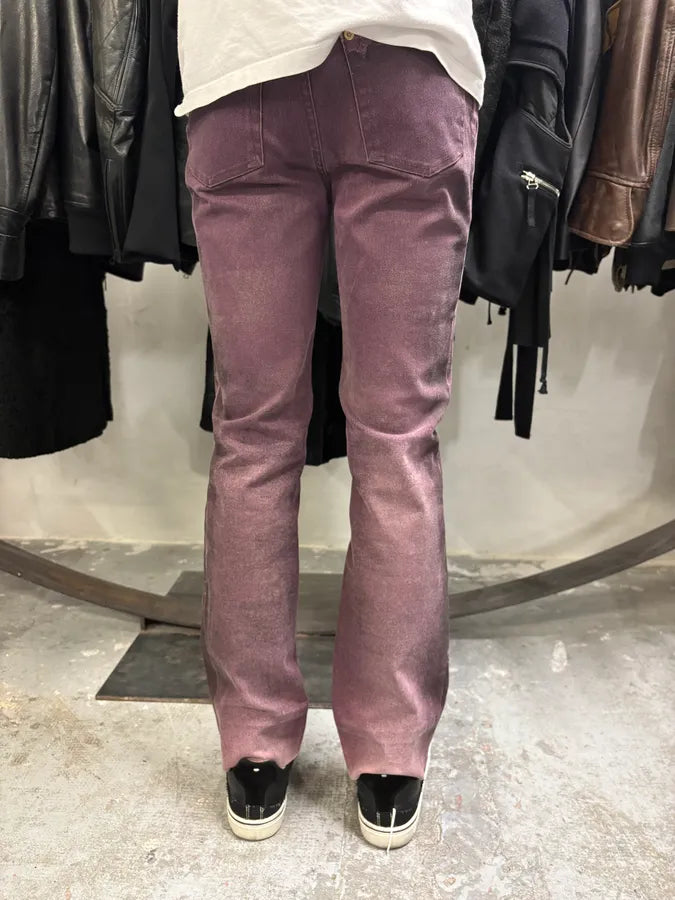 2000s Roberto Caballi Purple Marble Effect Pants (S) JRetMSn 3