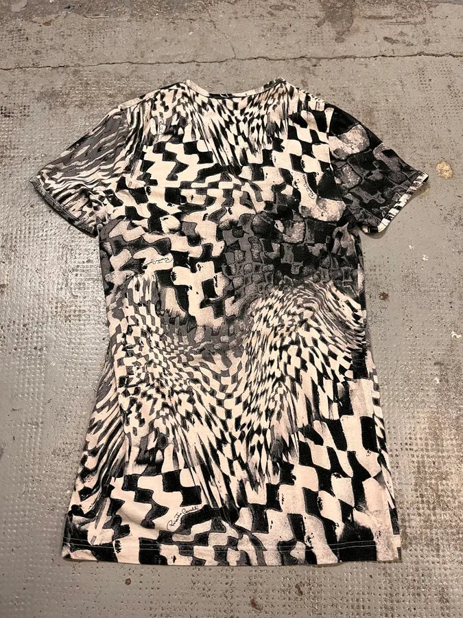 2000s Roberto Cavalli Abstract Print Cotton Geometric Pattern T-Shirt  JLjtYLV 5