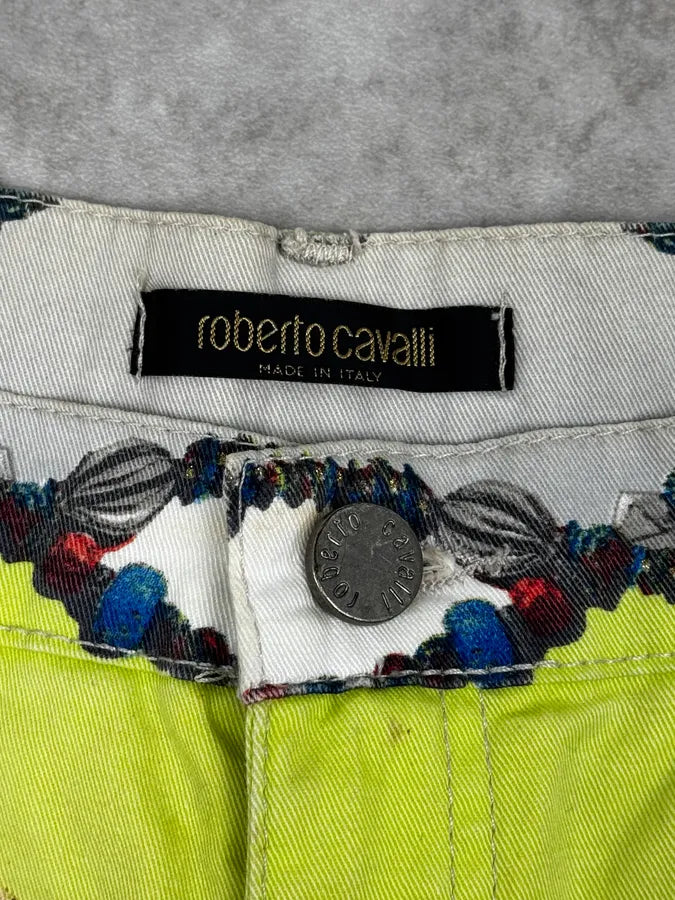 2000s Roberto Cavalli Acid Green Leopard Pants VrmrrZv 9
