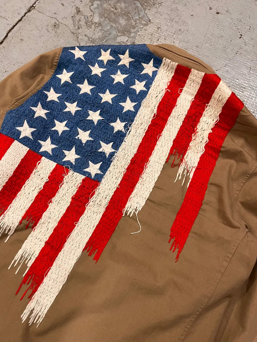 2000s Roberto Cavalli American Flag Beige Shirt HTnQIRo 7