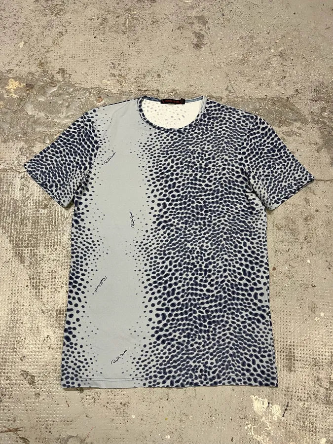 2000s Roberto Cavalli Animal Print Blue T-Shirt OLJuStn 0