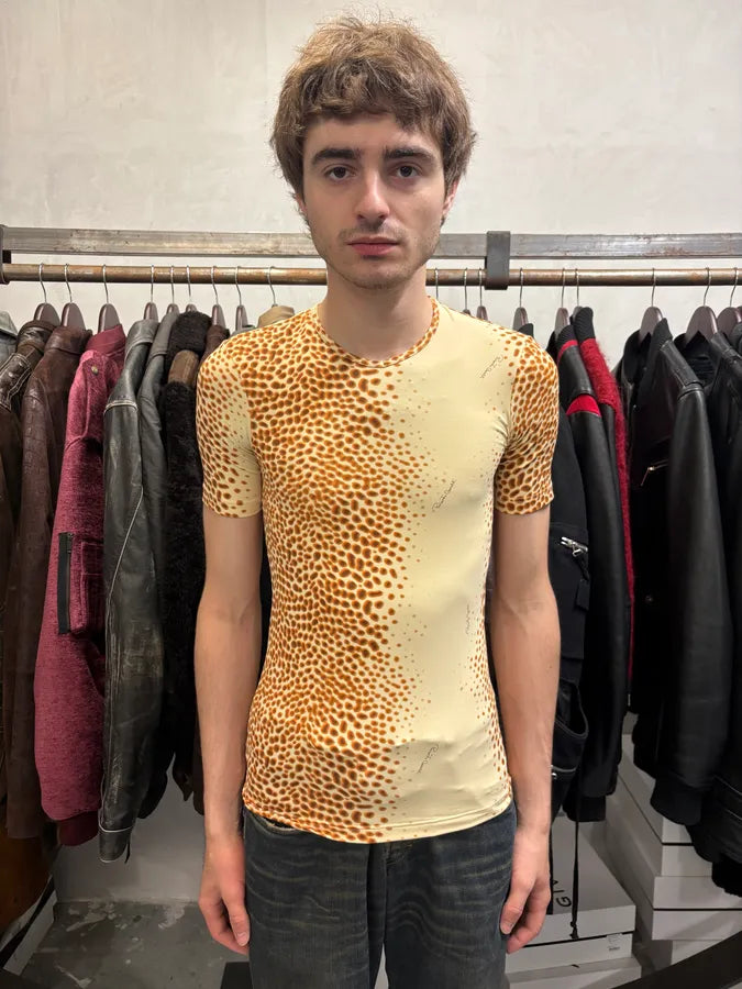 2000s Roberto Cavalli Animal Print White T-Shirt qMjbFDT 1