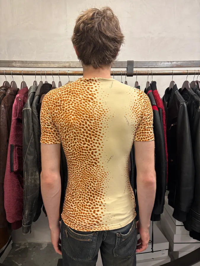 2000s Roberto Cavalli Animal Print White T-Shirt qMjbFDT 2