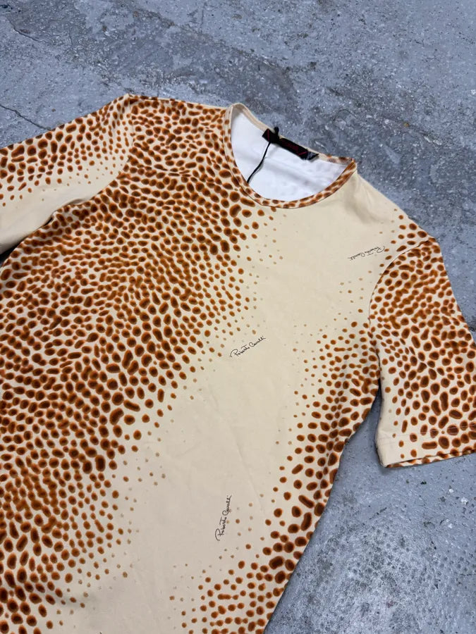 2000s Roberto Cavalli Animal Print White T-Shirt qMjbFDT 3