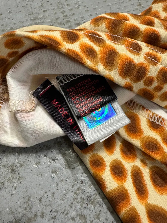 2000s Roberto Cavalli Animal Print White T-Shirt qMjbFDT 8