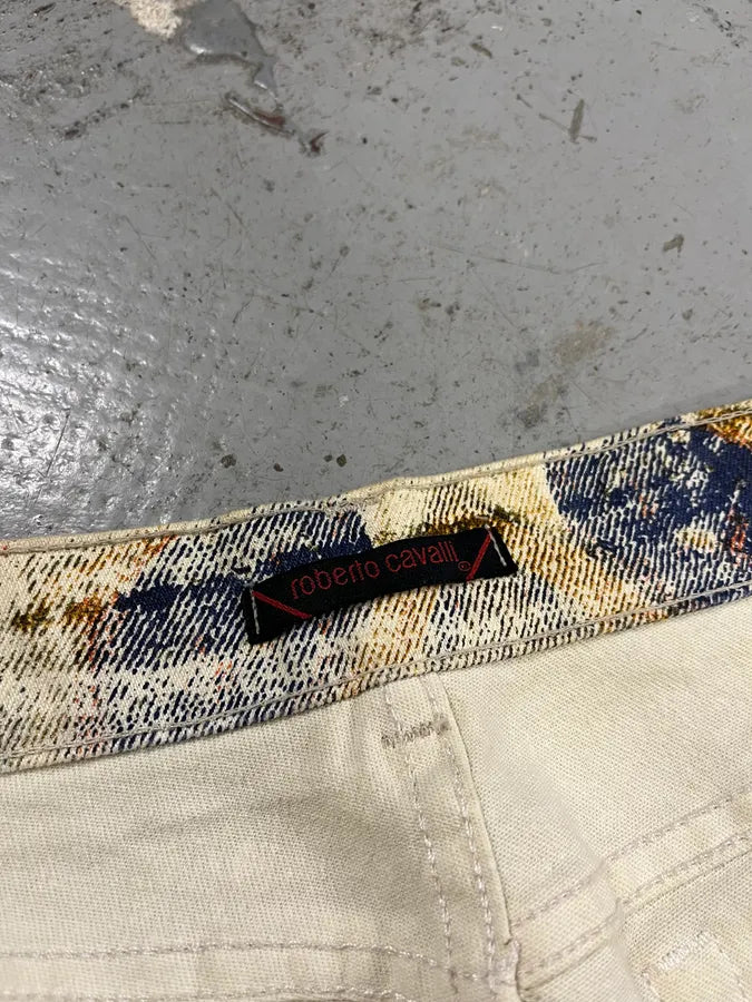 2000s Roberto Cavalli Arabic Mozaic Beige Multicolor Pants KIySYog 10