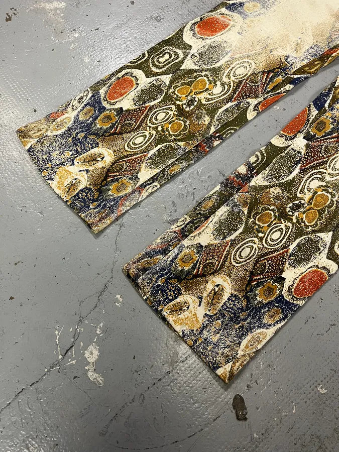 2000s Roberto Cavalli Arabic Mozaic Beige Multicolor Pants KIySYog 6