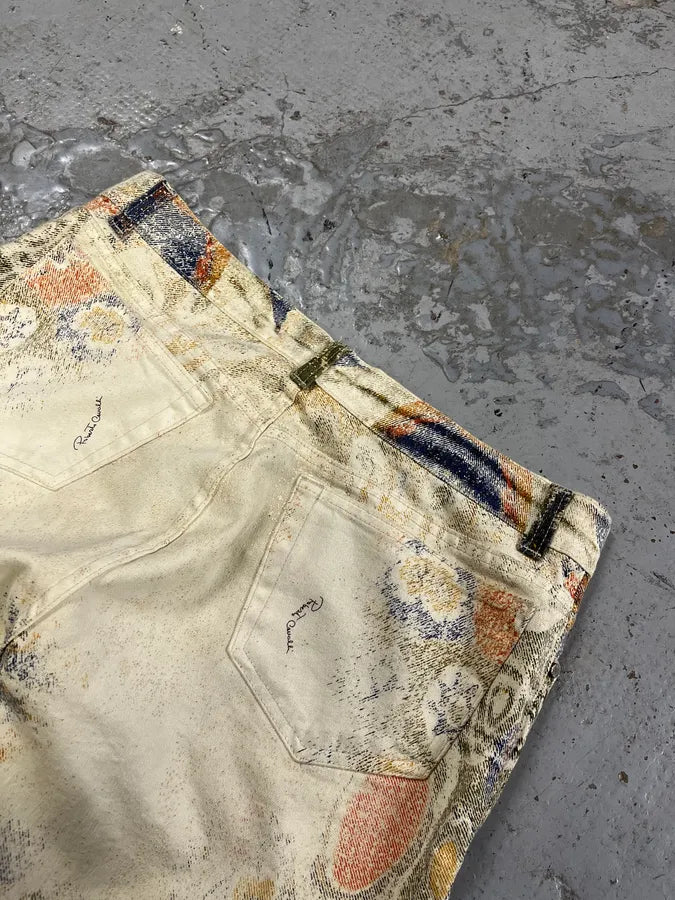 2000s Roberto Cavalli Arabic Mozaic Beige Multicolor Pants KIySYog 8