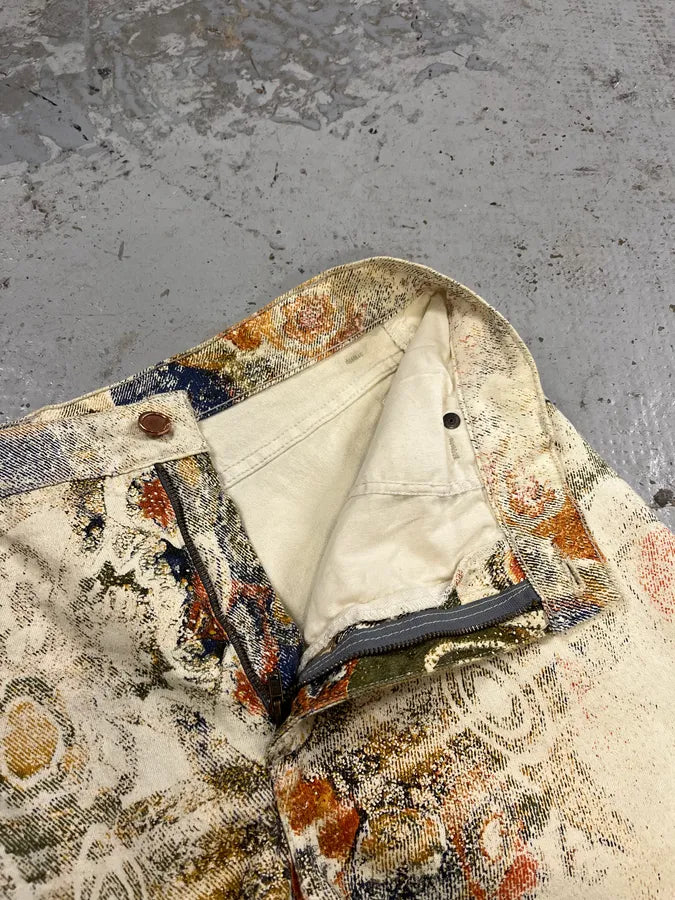 2000s Roberto Cavalli Arabic Mozaic Beige Multicolor Pants KIySYog 9