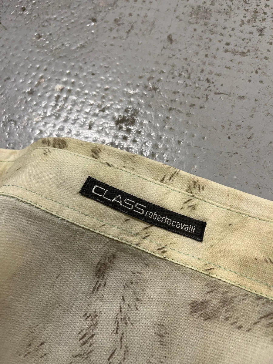 2000s Roberto Cavalli Beige & Black Zebra Shirt hyizdEr 9