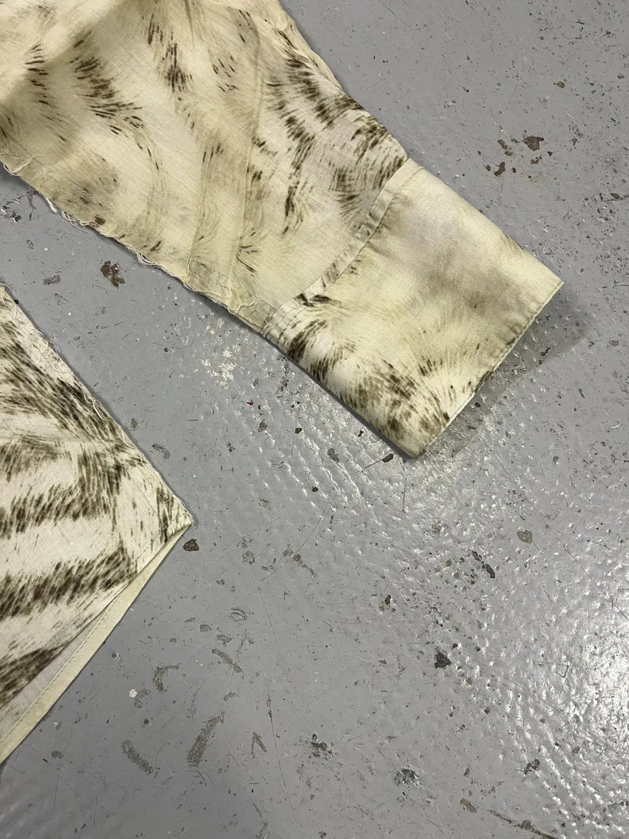 2000s Roberto Cavalli Beige & Black Zebra Shirt hyizdEr 8