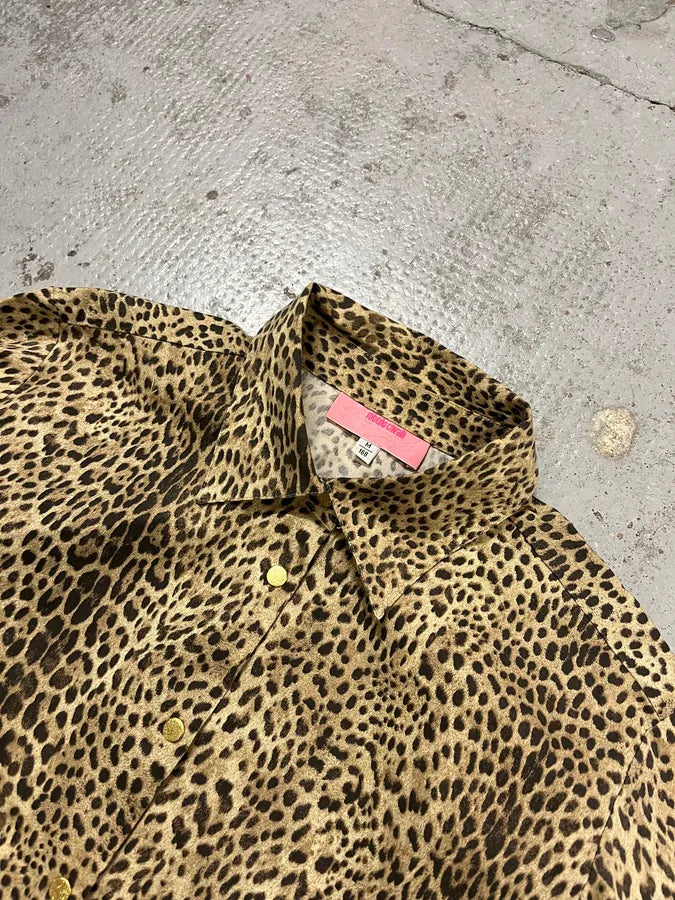 2000s Roberto Cavalli Beige & Black Leopard Shirt LYjipsK 4