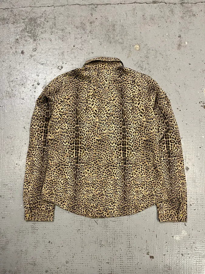 2000s Roberto Cavalli Beige & Black Leopard Shirt LYjipsK 6