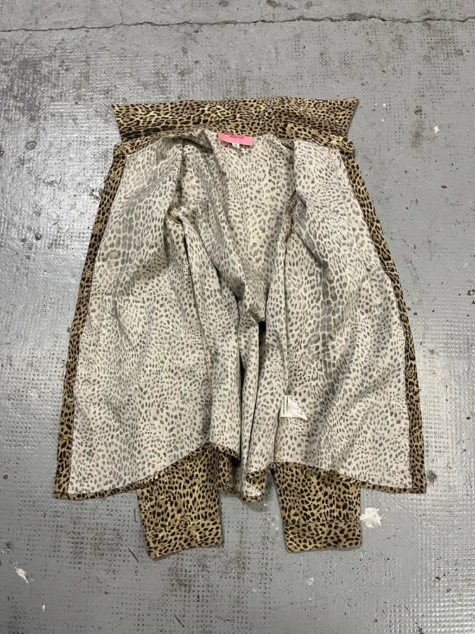 2000s Roberto Cavalli Beige & Black Leopard Shirt LYjipsK 7