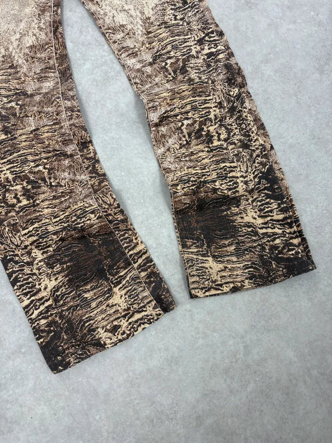 2000s Roberto Cavalli Beige & Brown Sand Earth Pants OwFjuus 7
