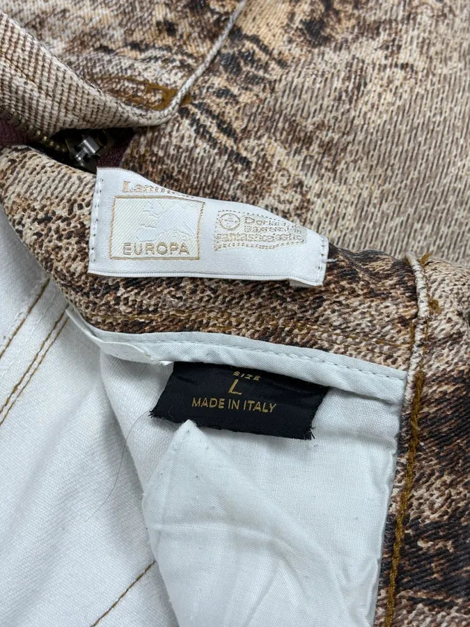 2000s Roberto Cavalli Beige & Brown Sand Earth Pants OwFjuus 11