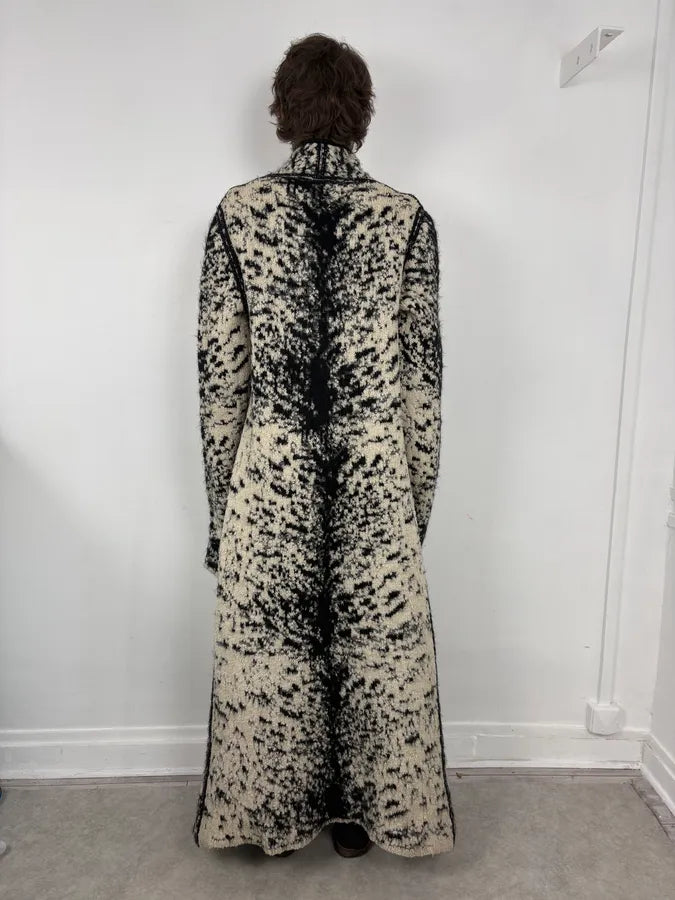 2000s Roberto Cavalli Beige & Black Wool Long Mohair Coat fHlysuZ 2