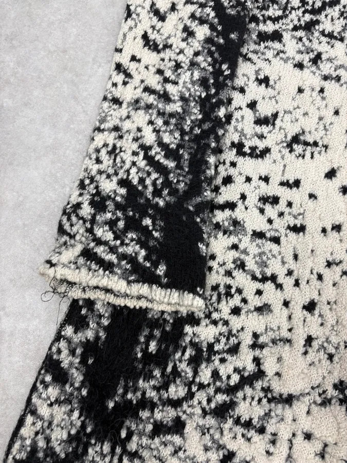 2000s Roberto Cavalli Beige & Black Wool Long Mohair Coat fHlysuZ 5