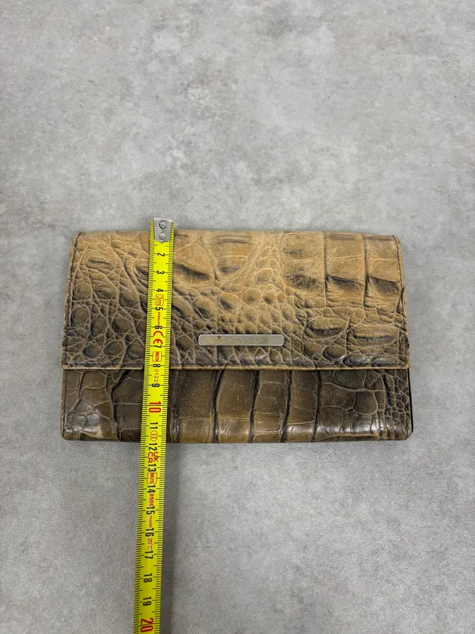 2000s Roberto Cavalli Beige Gradient Crocodile Embossed Leather Wallet nSGJYQz 9