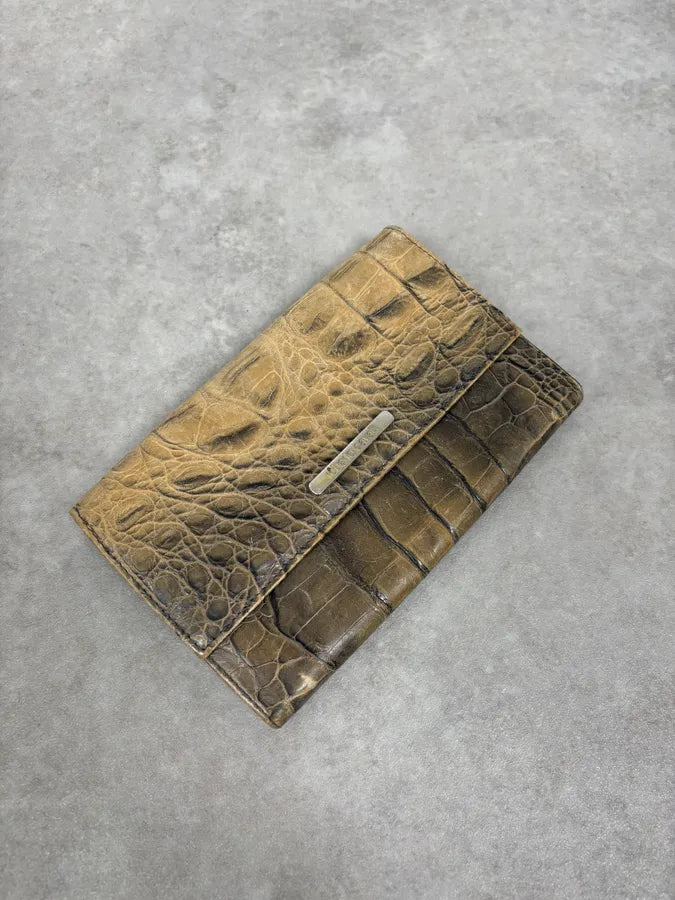 2000s Roberto Cavalli Beige Gradient Crocodile Embossed Leather Wallet nSGJYQz 1