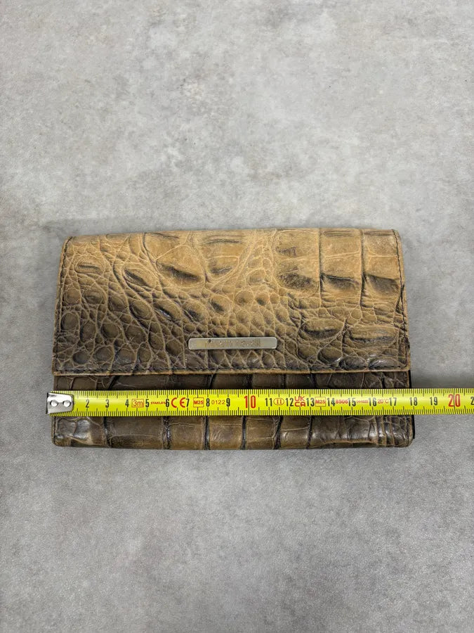 2000s Roberto Cavalli Beige Gradient Crocodile Embossed Leather Wallet nSGJYQz 8