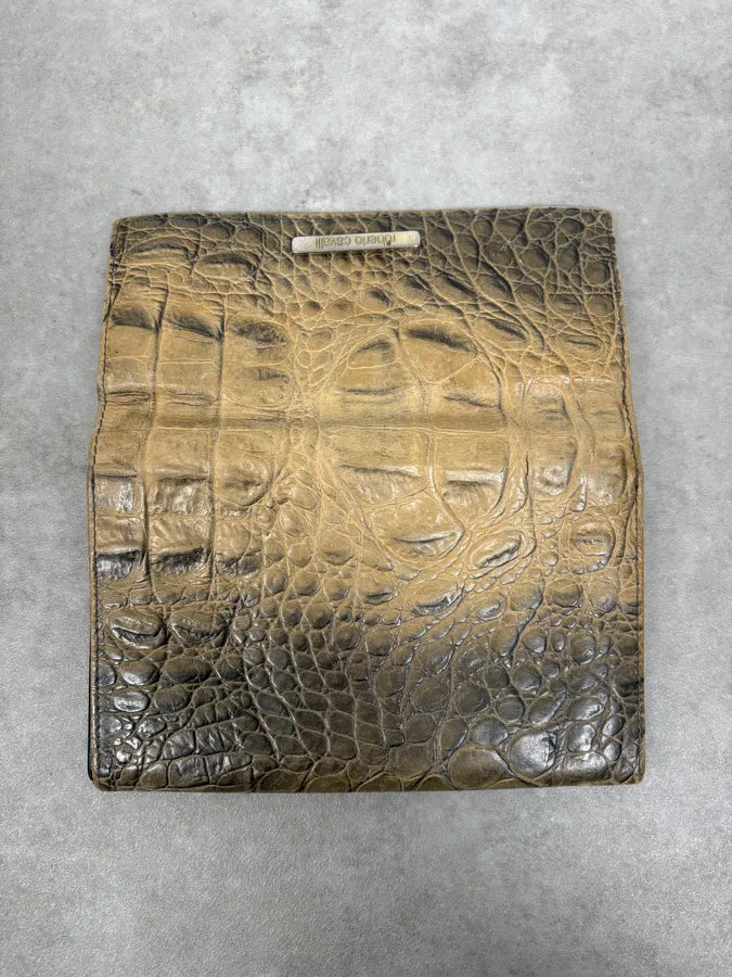 2000s Roberto Cavalli Beige Gradient Crocodile Embossed Leather Wallet nSGJYQz 4