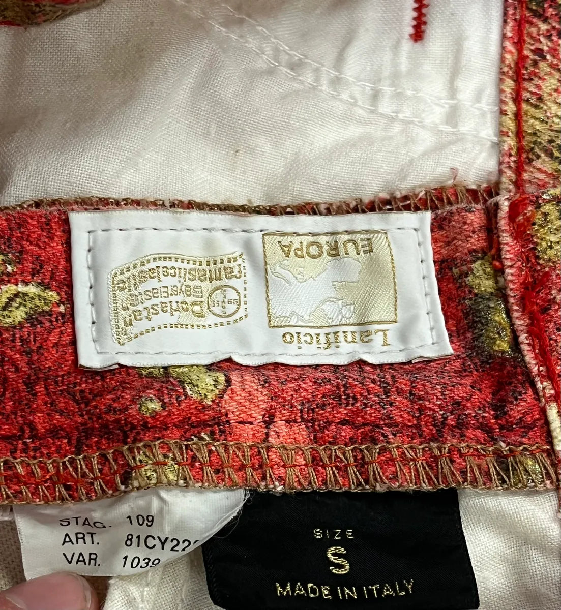 2000s Roberto Cavalli Gold & Red Glamour Pants axuwoQx 8