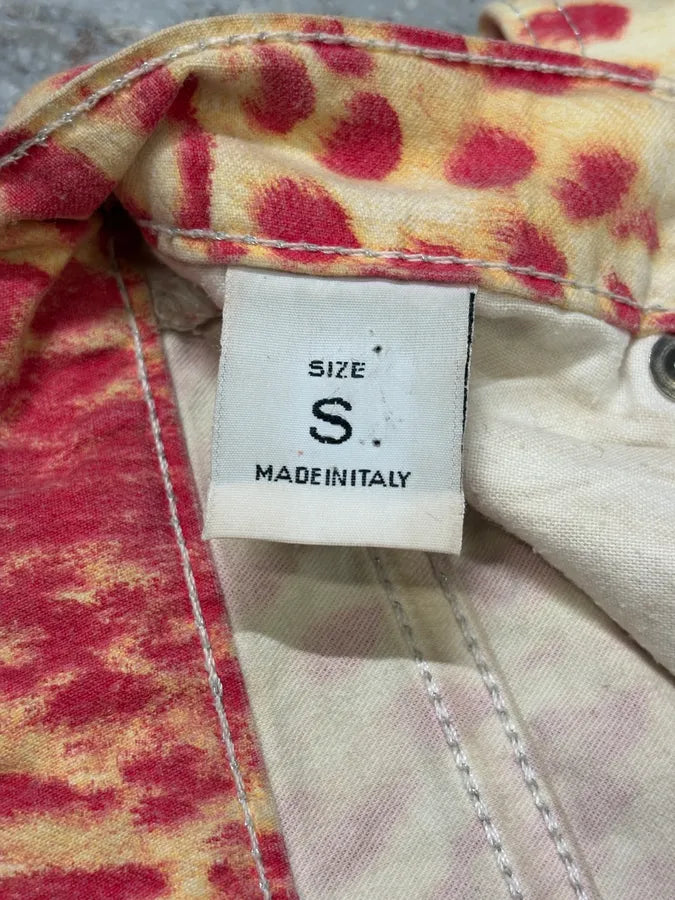 2000s Roberto Cavalli Beige & Red Glamour Skirt mckwwbI 7