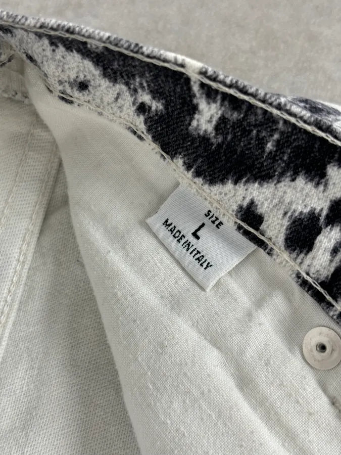 AW1999 Roberto Cavalli White & Black Fur Effect Fury Pants  qNnoybq 10