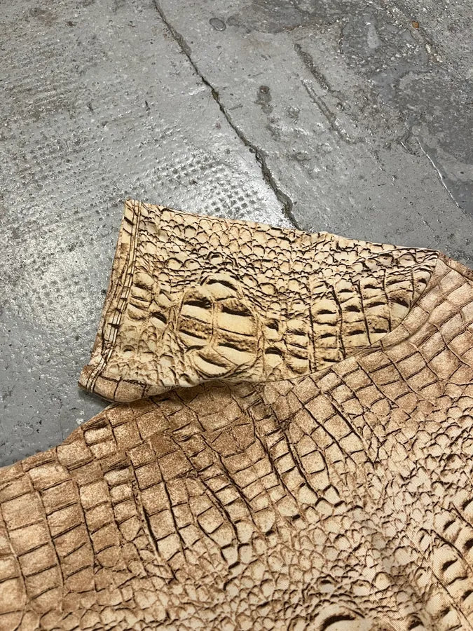 2000s Roberto Cavalli Beige Crocodile T-Shirt PeZOWPI 4