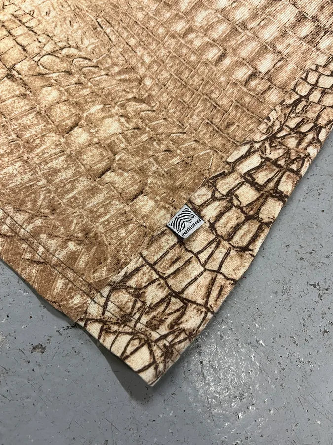 2000s Roberto Cavalli Beige Crocodile T-Shirt PeZOWPI 7