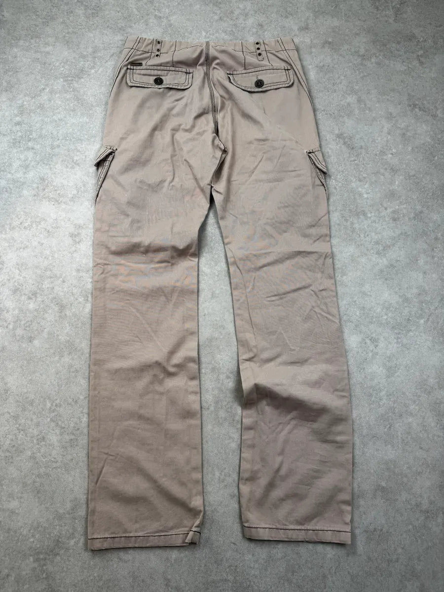 2000s Roberto Cavalli Beige Front Pocket Cargo Pants gXkTQfi 1