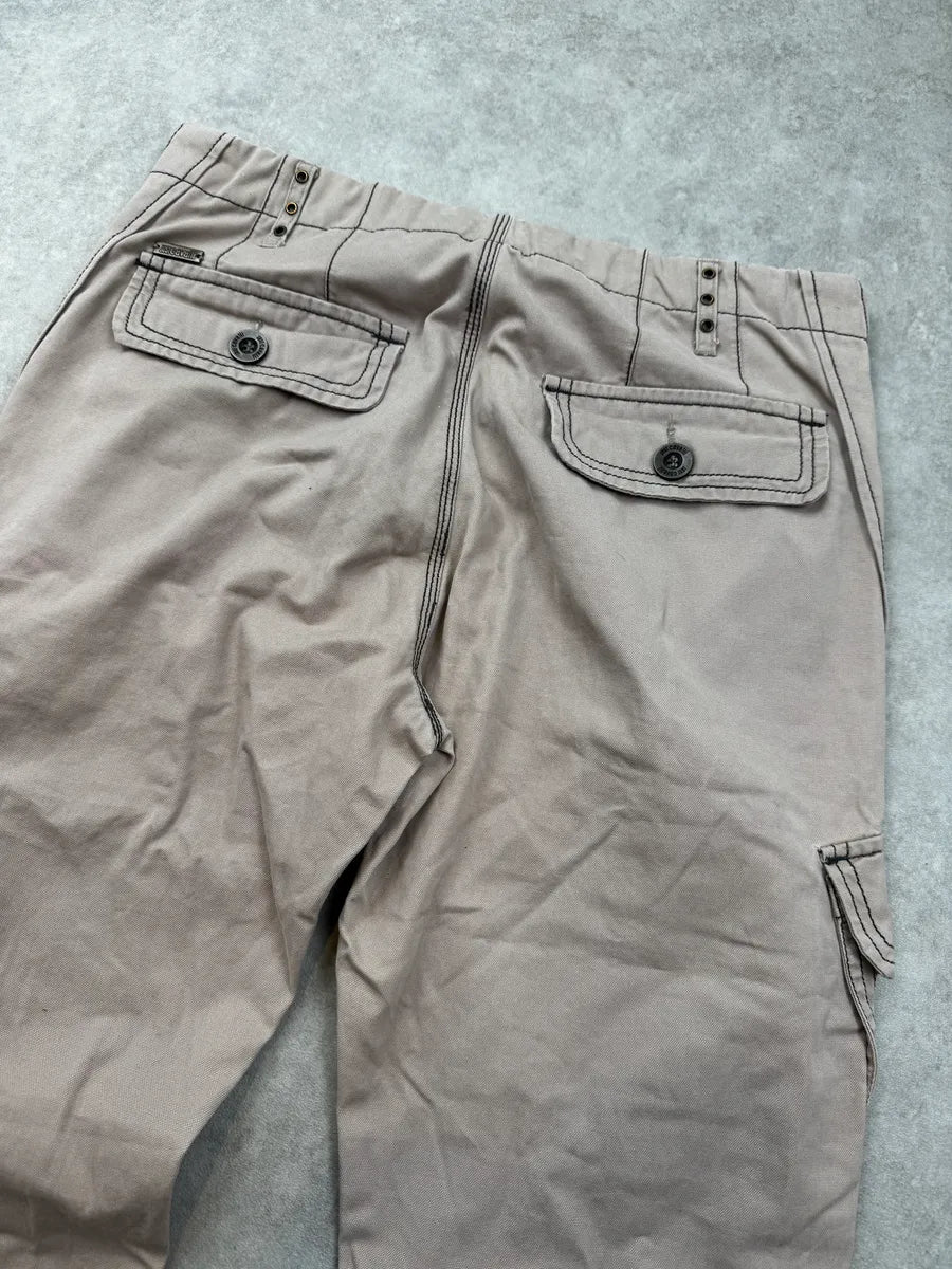 2000s Roberto Cavalli Beige Front Pocket Cargo Pants gXkTQfi 5