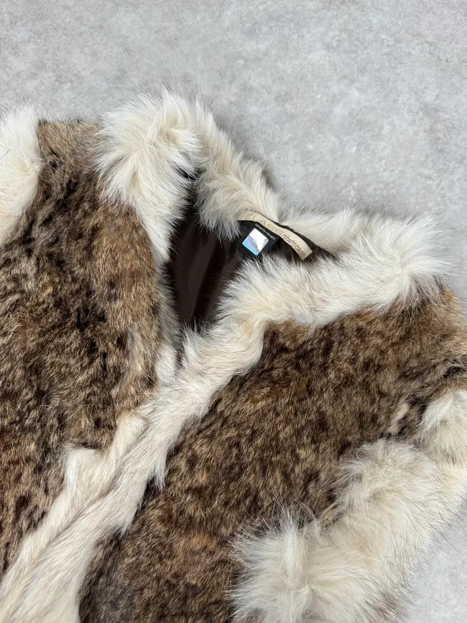 2000s Roberto Cavalli Beige Fur Vest JwUeoUw 3