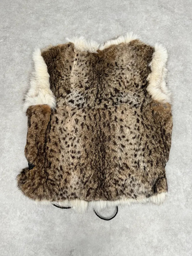 2000s Roberto Cavalli Beige Fur Vest JwUeoUw 5