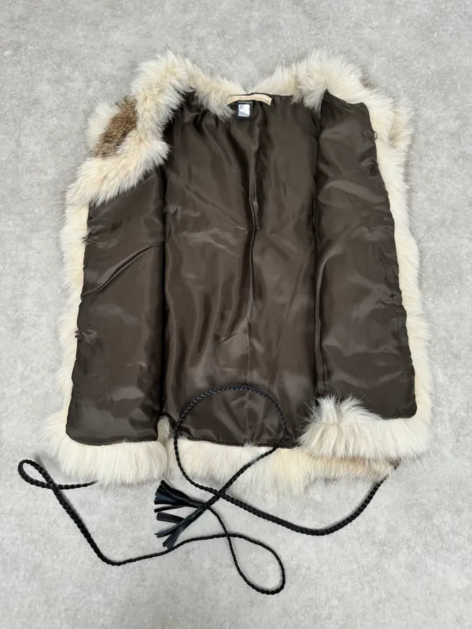 2000s Roberto Cavalli Beige Fur Vest JwUeoUw 6