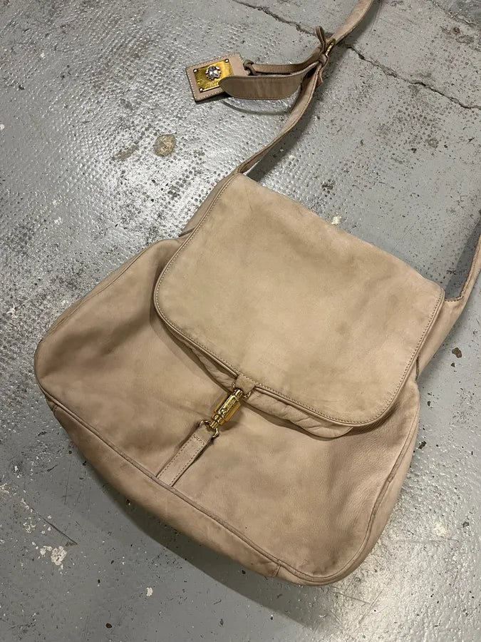 2000s Roberto Cavalli Beige Leather Handle Bag kDAZzkZ 2