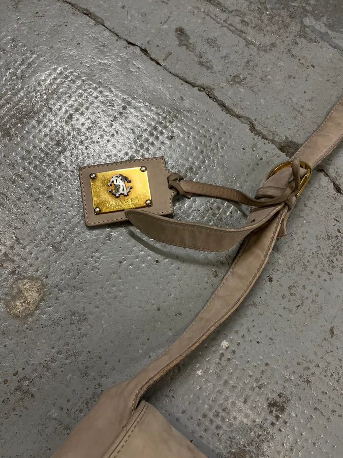 2000s Roberto Cavalli Beige Leather Handle Bag kDAZzkZ 4