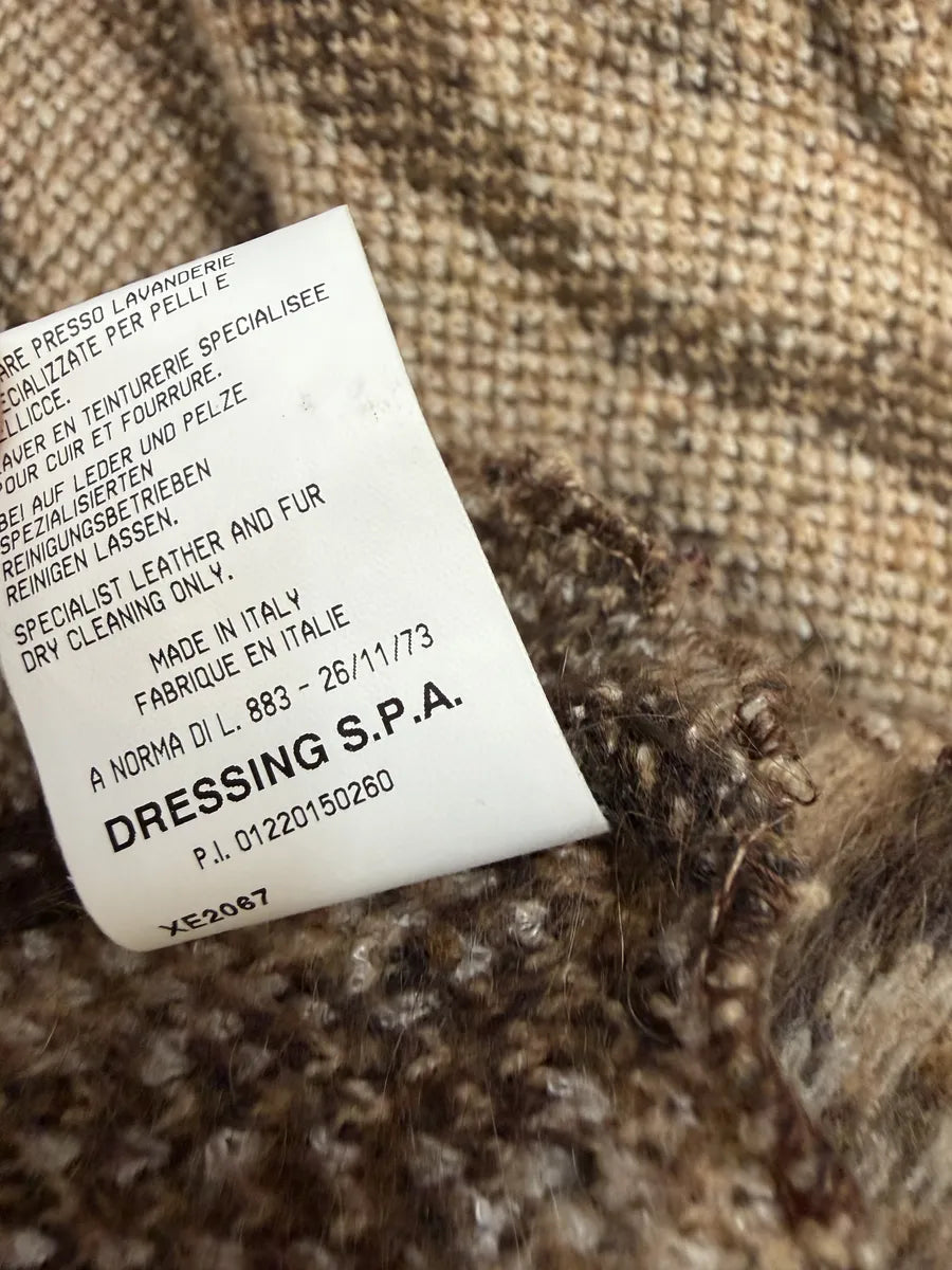 2000s Roberto Cavalli Beige Leopard Mohair Rabbit Fur Long Coat ZmZRoZQ 11
