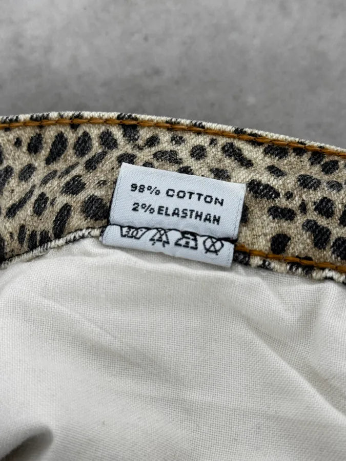 1990s Roberto Cavalli Beige Leopard Print Pants kvylRuA 11