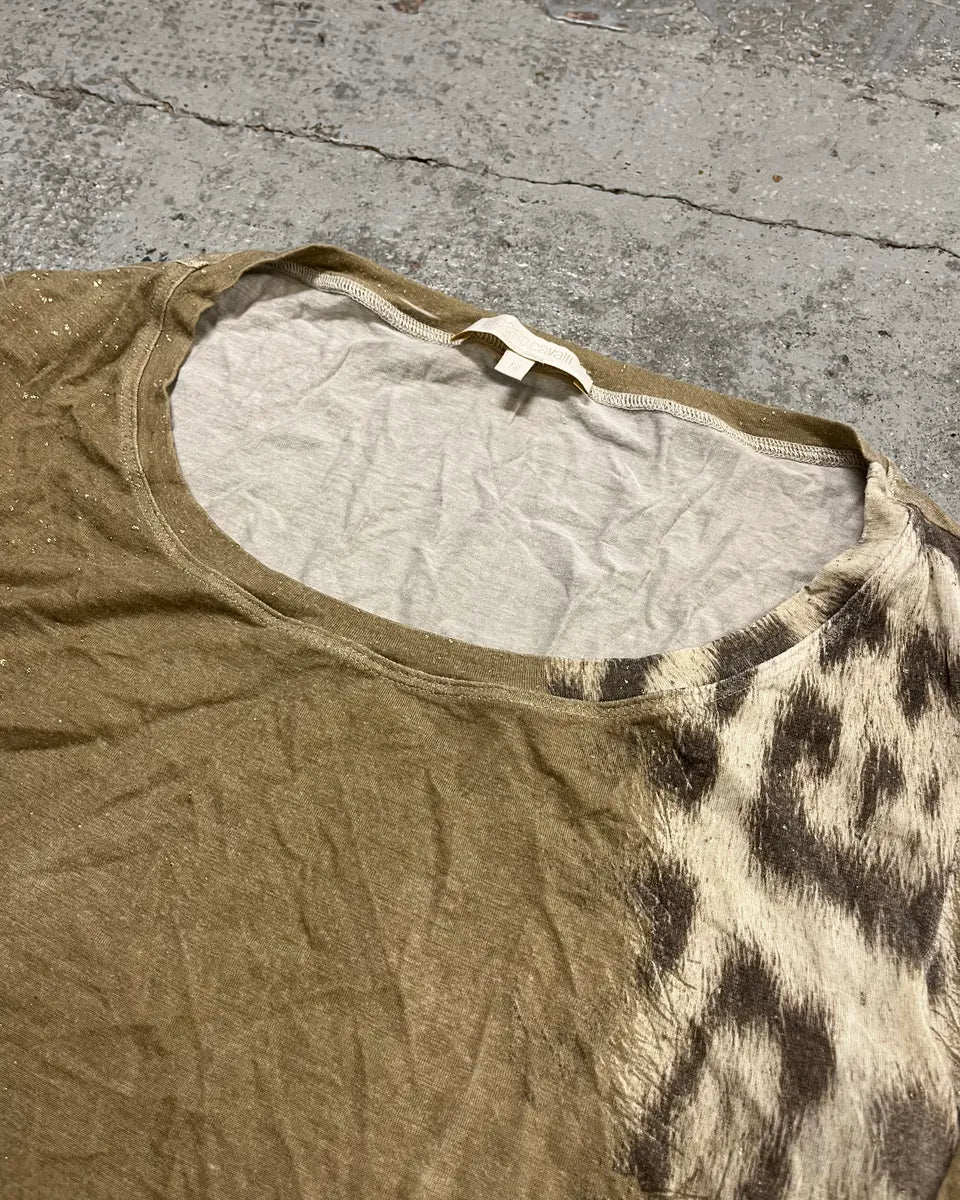 FW2001 Roberto Cavalli Beige Leopard Print Longsleeve T-Shirt ARlnjay 5