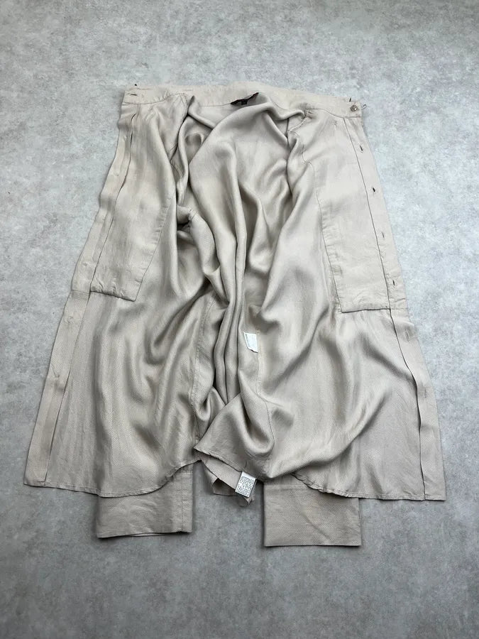 2000s Roberto Cavalli Beige Silk Embroidered Shirt zQfevOc 7