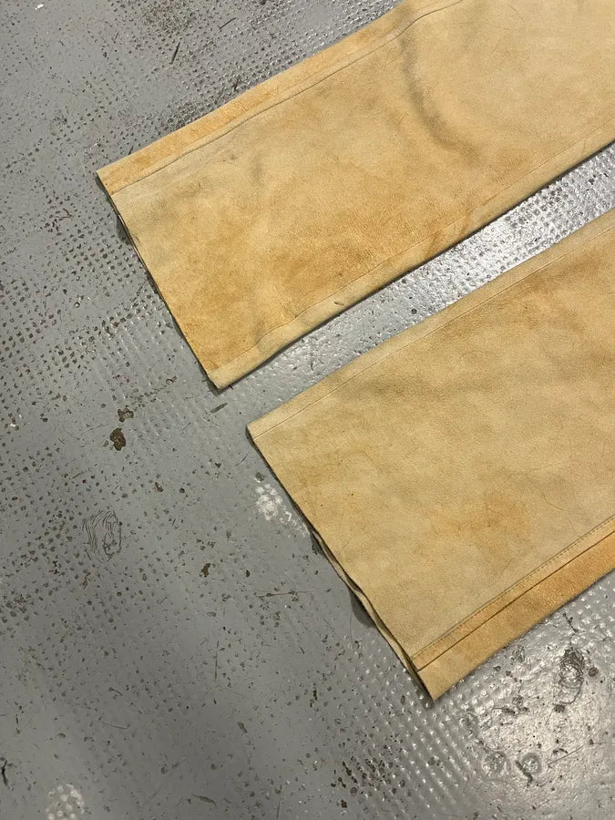 2000s Roberto Cavalli Beige Suede Leather Pants fZxtypt 5