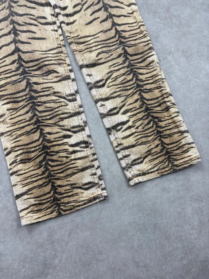 2000s Roberto Cavalli Beige Tiger Safari Pants atnLbSI 7